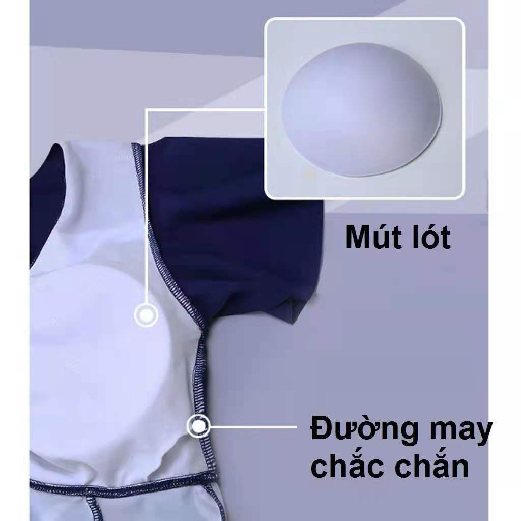 Đồ bơi nữ, đồ bơi trung niên kín đáo (Có mút lót + quần đùi rời trong váy)