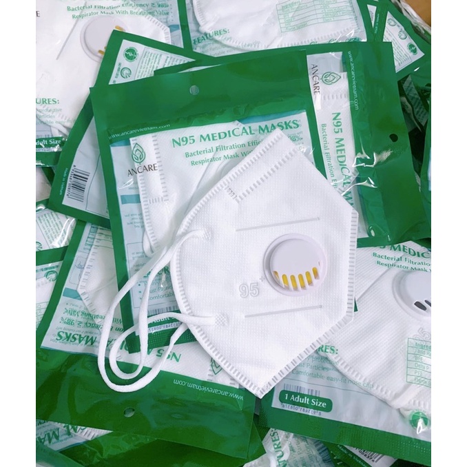 Khẩu Trang N95 Chính Hãng ANCARE Có Van Thở Và Không Van [Mã KC96202] | BigBuy360 - bigbuy360.vn