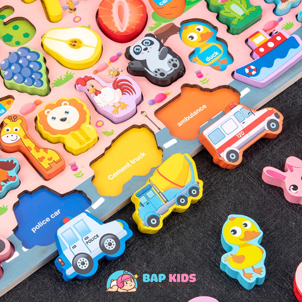 Bộ đồ chơi câu cá và học chữ số thông minh  Đồ Chơi Gỗ Cao Cấp Bapkids 89 chi tiết