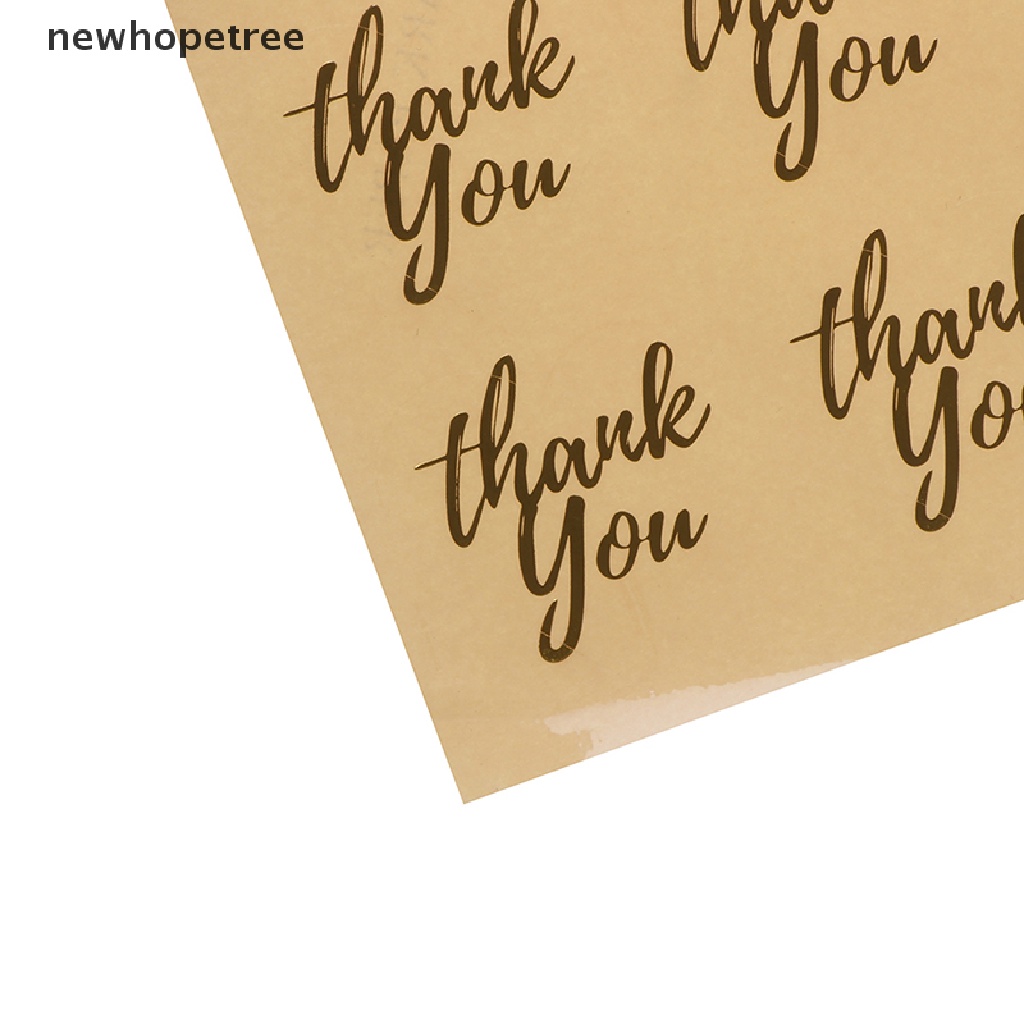 Set 100 Nhãn Dán Trong Suốt In Chữ Thank you Dùng Trang Trí Quà Tặng DIY