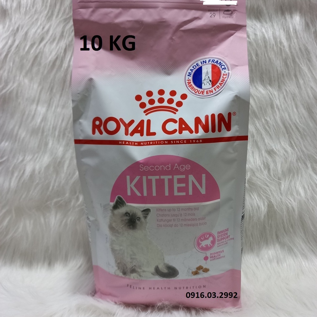 Thức ăn cho mèo con Royal Canin Kitten 10kg, Thức ăn dành cho mèo con 4-12 tháng tuổi