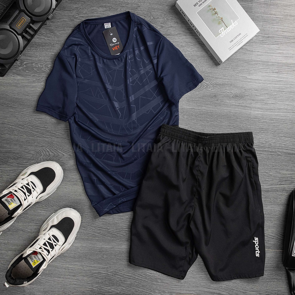 Bộ thể thao nam chất thun lạnh co dãn 4 chiều cực thoáng mát, thấm hút mồ hôi tốt, co dãn thoải mái