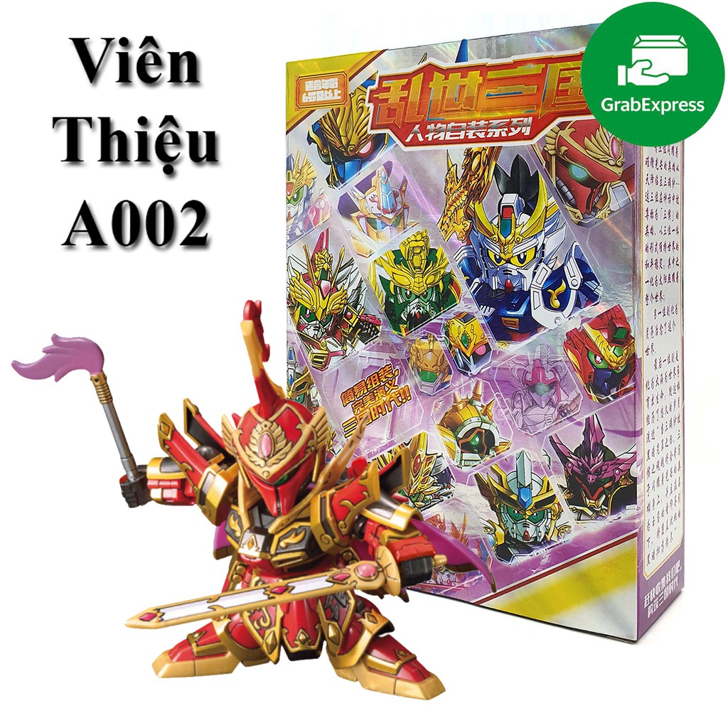 Bộ 02 đồ chơi lắp ráp SD/BB Gundam A002 Viên Thiệu tặng kèm quả trứng gundam nhựa Resin - Gundam Tam Quốc New4all