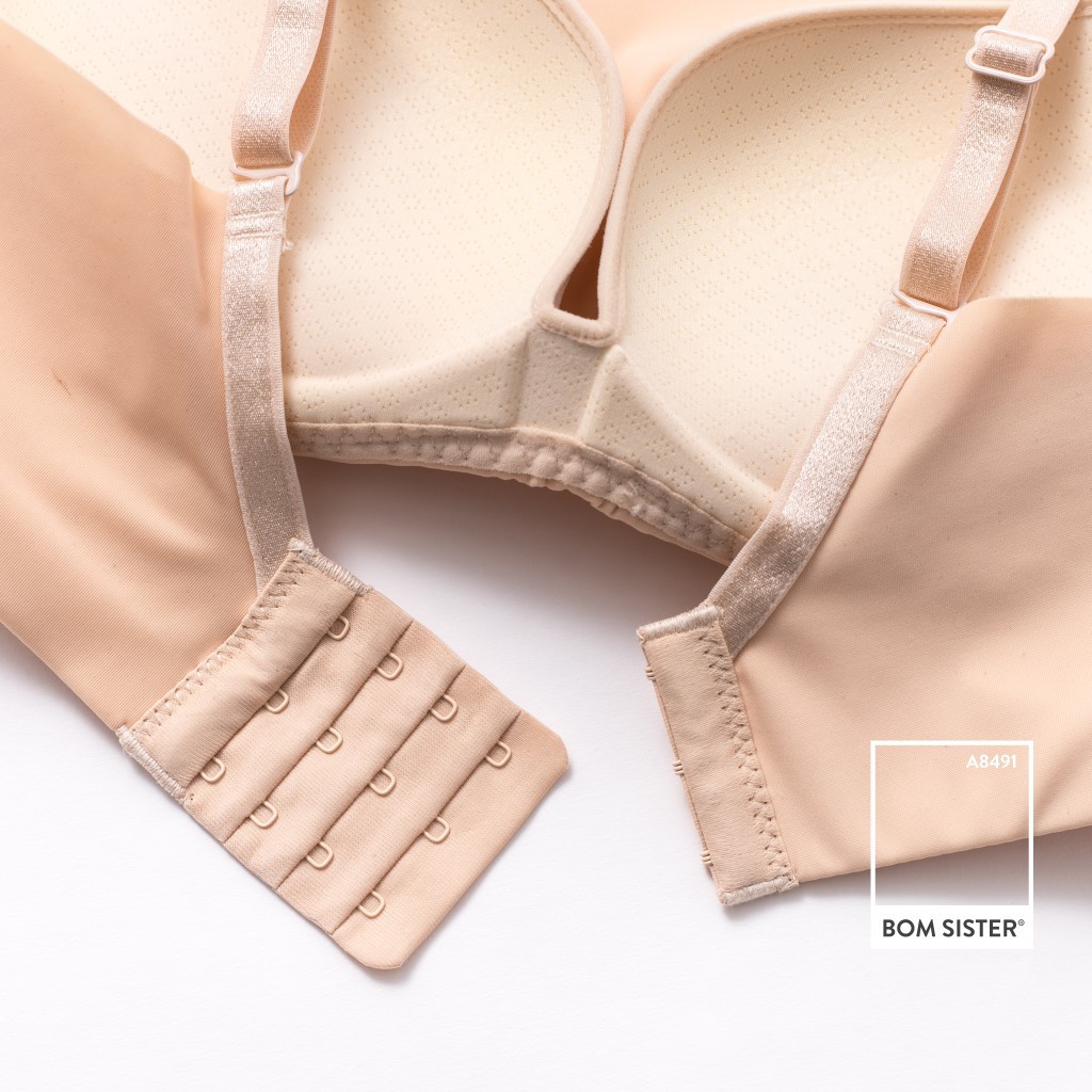 Áo lót mút vừa chất su không gọng cúp ngang màu trơn siêu nâng BOM SISTER A8491 | BigBuy360 - bigbuy360.vn