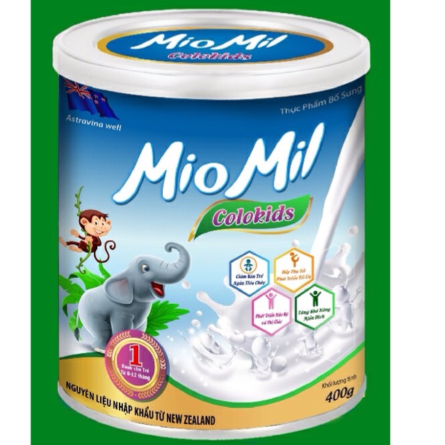 Sữa MioMil Colokids - Sữa mát Viện Dinh Dưỡng cho trẻ biếng ăn, hấp thụ kém, hay nôn trớ từ 0-12 tháng tuổi