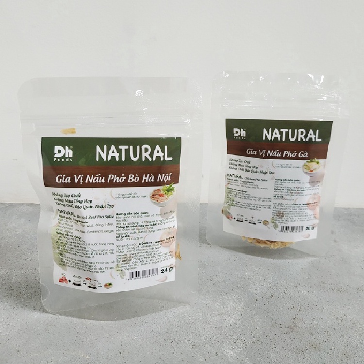 ( COMBO 3 GÓI) NATURAL Gia Vị Nấu Phở Bò Hà Nội 24gr Dh Foods thành phần hoàn toàn tự nhiên tạo lên món phở bò đậm đà