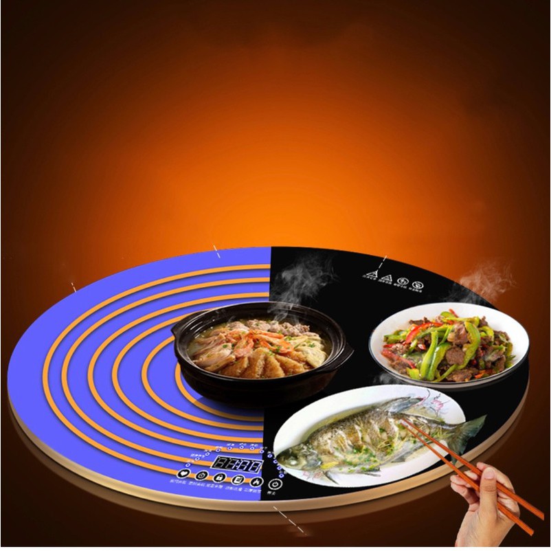 Mâm điện tử Tròn xoay Đài Loan giữ nóng thức ăn - The electric tray keeps food hot