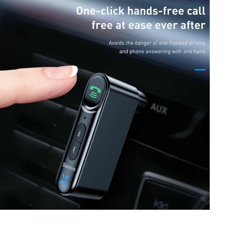 Bộ Bluetooth Receiver dùng cho xe hơi Baseus Qiyin AUX (Car AUX 3.5mm Bluetooth Receiver/ Adapter)