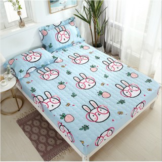 Set 5 chăn hè ga gối Tặng vỏ gối ôm THỎ KÍNH XANH đáng yêu, đủ kích thước