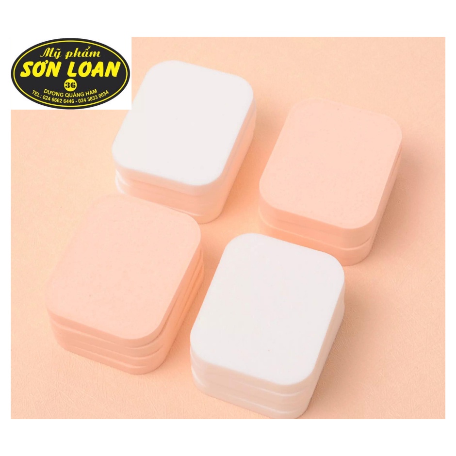 [Combo 16 miếng]Mút tán kem nền Miniso hình vuông, bông tán kem nền Miniso Powder Puff 16 cái, siêu mềm mịn, dễ sử dụng.