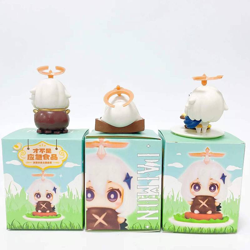 Bộ 6 Mô Hình Nhân Vật Anime Bằng PVC SY2 Genshin Va Chạm Paimon YS2