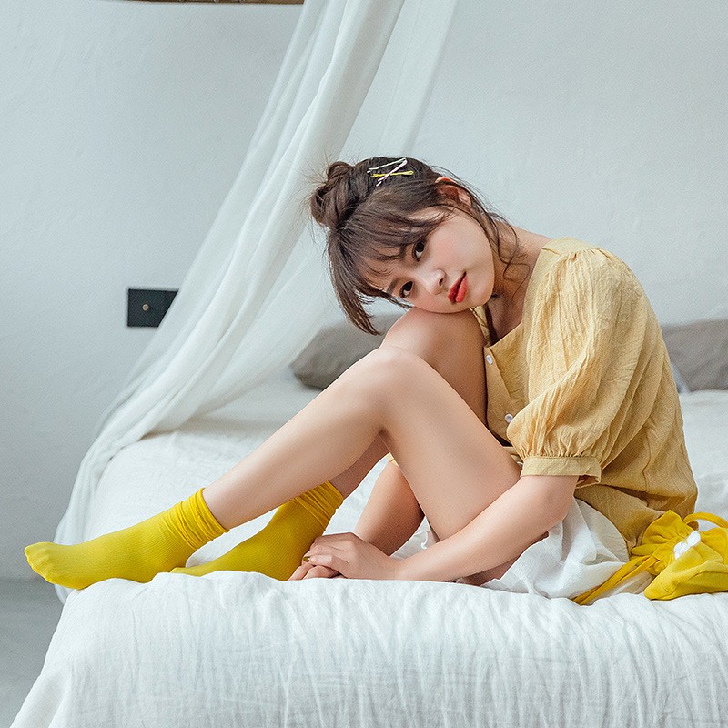 Vớ cổ cao trơn đủ màu dễ thương