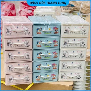 Tủ nhựa mini 5 tầng 💞FREESHIP💞 Tủ Nhựa Mini Để Bàn Việt Nhật Đựng Mỹ Phẩm, Đồ Dùng Đa Năng.