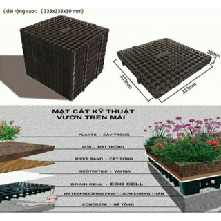 Vỉ thoát nước chống thấm plastic cell siêu bền
