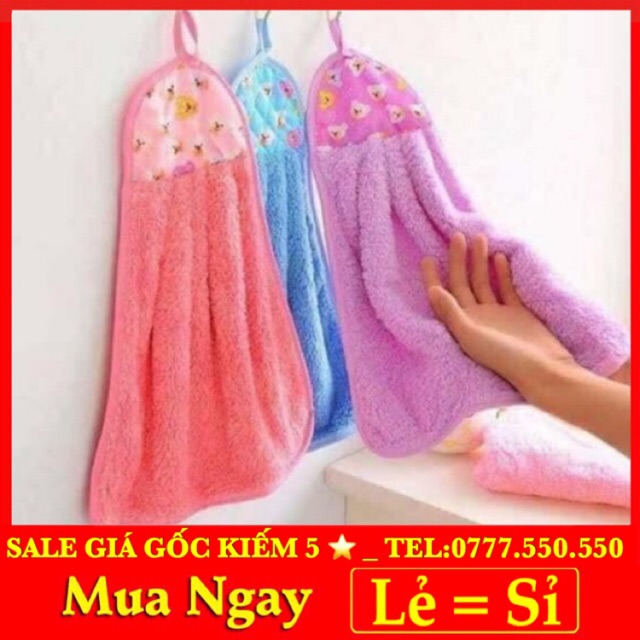 khăn bông lau tay siêu mềm siêu thấm ( giao màu ngẫu nhiên )