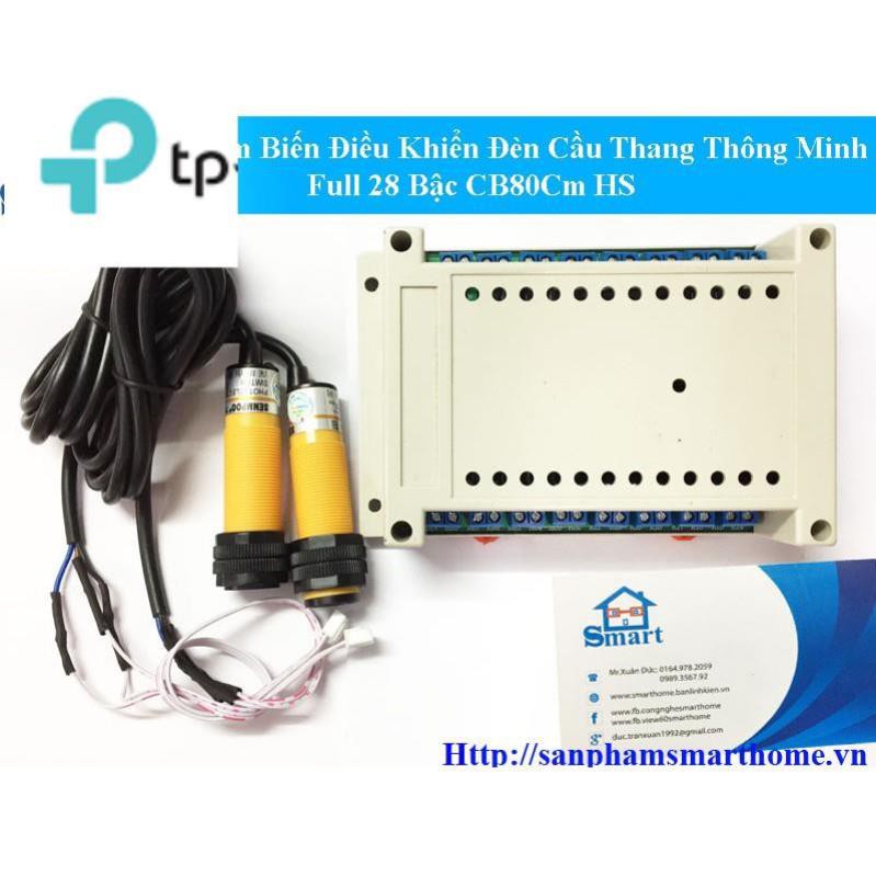 [TP] Bộ Cảm Biến Điều Khiển Đèn Cầu Thang Thông Minh Full 28 Bậc CB80Cm HS TP