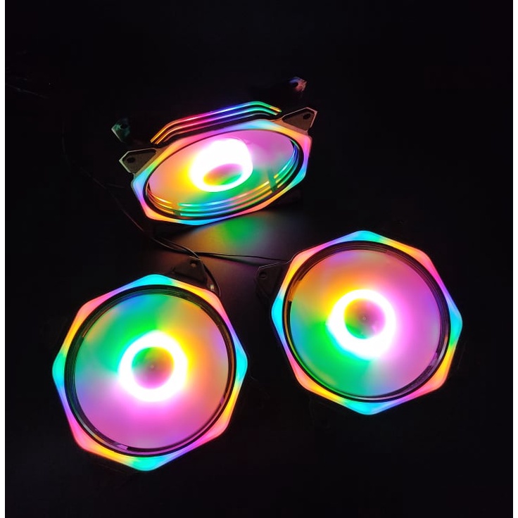 Quạt Tản Nhiệt Led RGB, Fan Led Kích Thước 12cm, Cắm Trực Tiếp Chân Molex 4Pin