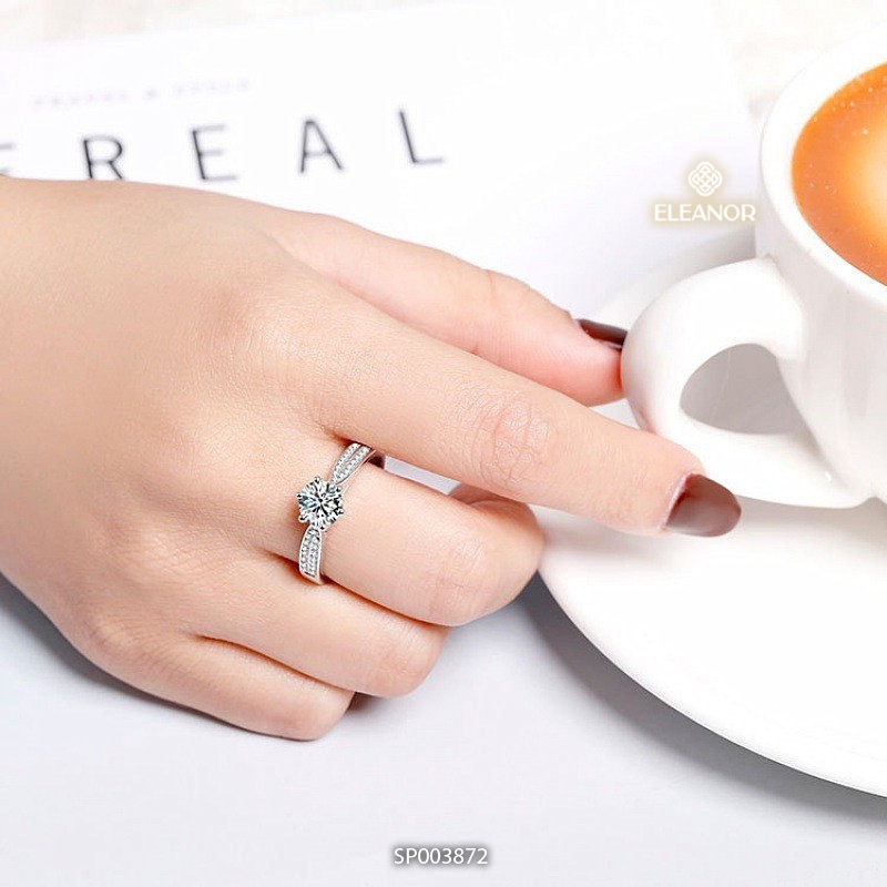 Nhẫn nữ titan Eleanor Accessories đính đá phụ kiện trang sức 3872