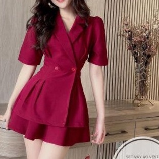 Set big size áo vest và váy siêu đẹp từ 60kg-90kg