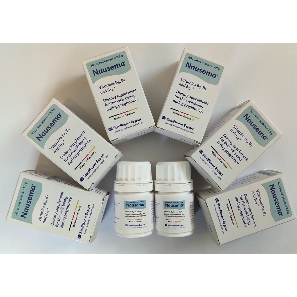 Nausema viên uống chống ốm nghén, tạo máu, giảm chóng mặt lo âu cho mẹ bầu - Hộp 30 viên