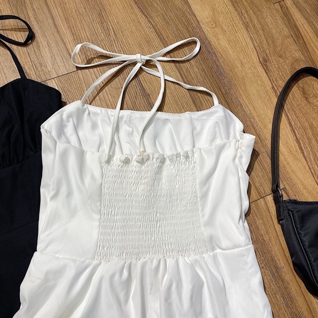 Đầm Xinh WENI DRESS hai dây hở lưng chất vải dày dặn from tôn dáng cúp ngực mặc được 2 kiểu sau lưng bo chun co giãn | BigBuy360 - bigbuy360.vn