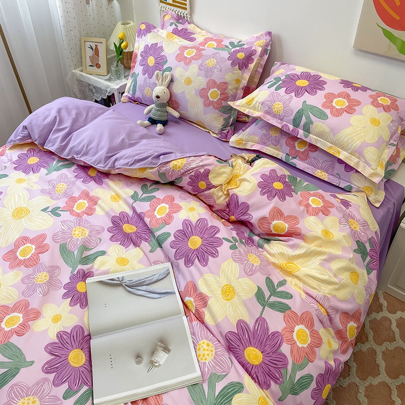 Bộ chăn ga gối đệm Abraca Dabra 4 trong 1 in họa tiết chất lượng cao 1m2/1m6/1m8/2m