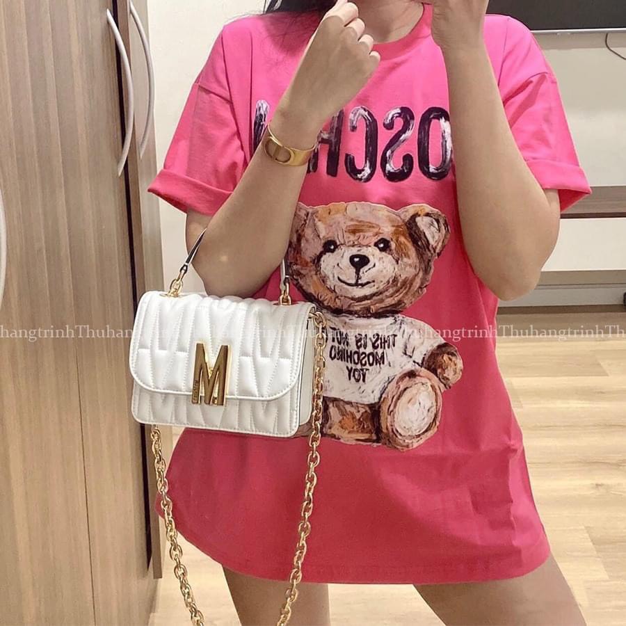 Áo thun moschino sơn dầu cho bé và gia đình , áo phông trẻ em unisex , Kid_genZ
