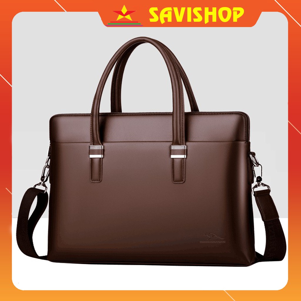 Túi Xách Công Sở 🔴FREESHIP🔴 Cặp da UNISEX 1803 cao cấp có kèm quai đeo, đựng vừa laptop 15 inch - KT: 38 x 31 x7cm