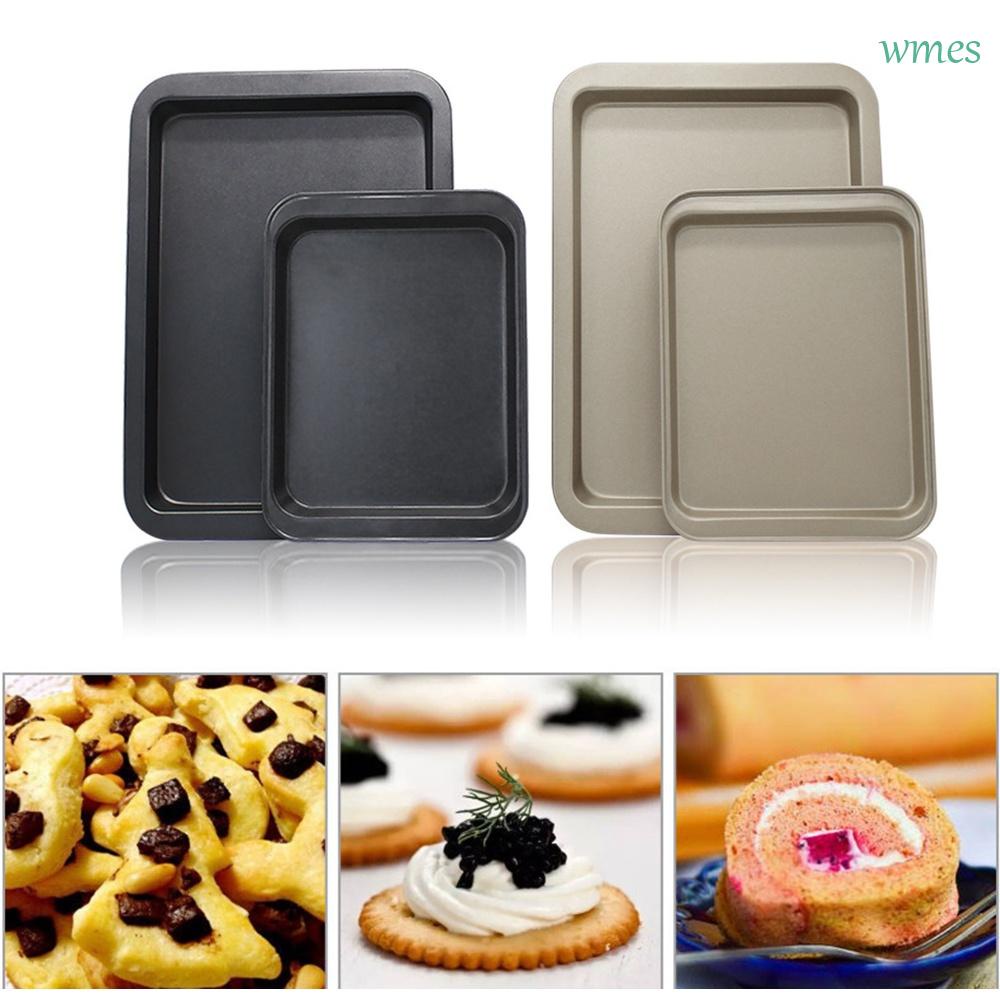 1 khay nướng bánh pizza/bánh quy hình chữ nhật bằng thép carbon không độc hại chống dính DIY