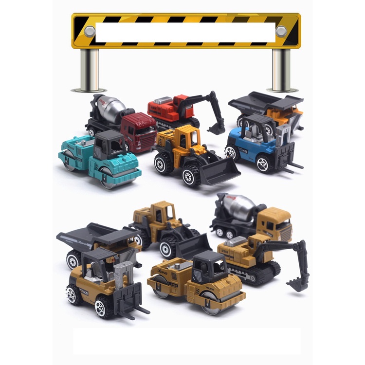 BỘ 6 XE CÔNG TRÌNH KIM LOẠI CHO BÉ