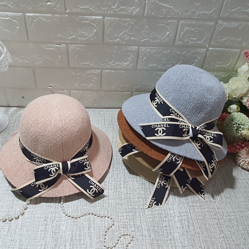 Mũ đi biển đi chơi vành nhỏ thắt nơ xinh