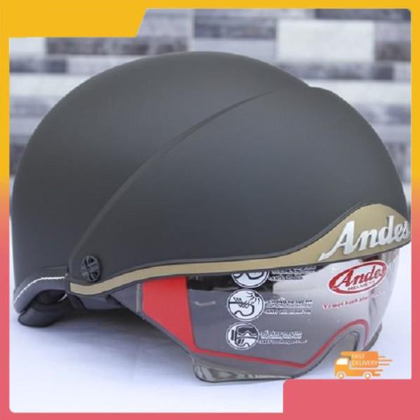 Mũ bảo hiểm Andes 139 giấu kính tháo lót có nhiều màu