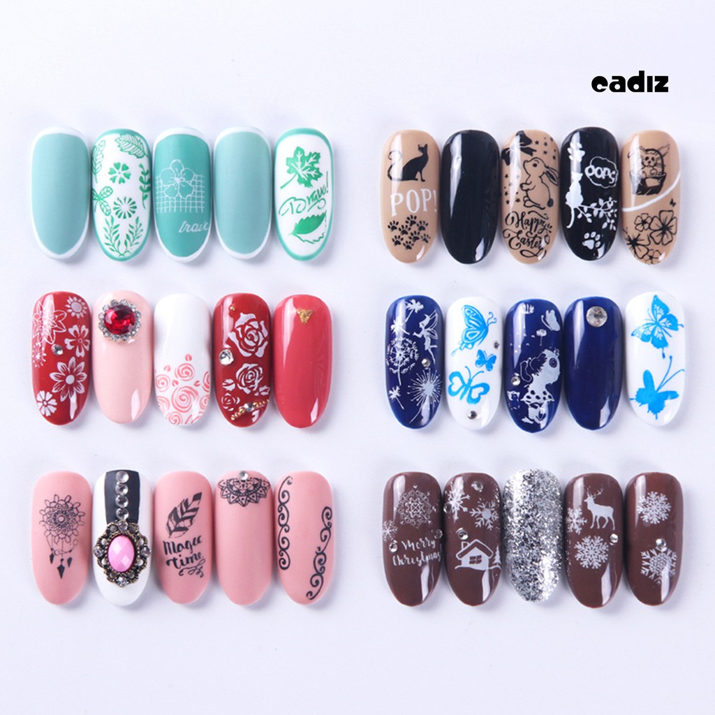 [Hàng mới về] Khuôn dập móng tay trang trí sinh động