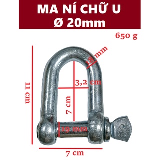 Ma ní chữ U [ Ø 20mm ]