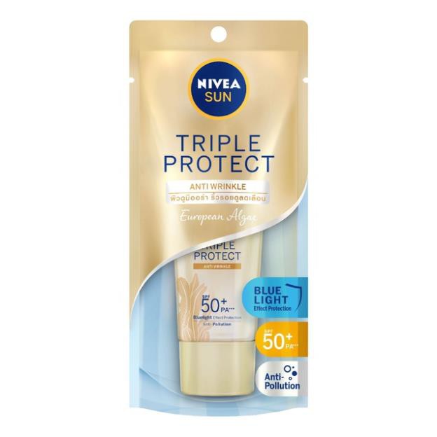 Kem Chống Nắng Dưỡng Da Chống Lão Hóa NIVEA SUN Triple Protect Anti Wrinkle SPF50+ PA+++ 40ML - 85546