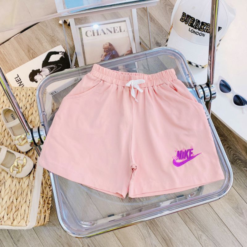 Quần đùi cotton bé gái size đại từ 30-45kg