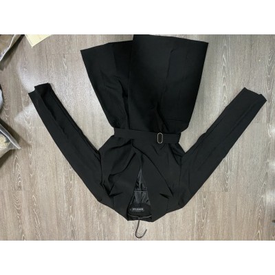 Sẵn Nâu-S (Hàng Đẹp)Ảnh thật 5 hình cuối-Đầm blazer mùa thu thắt đai phong cách Hàn Quốc