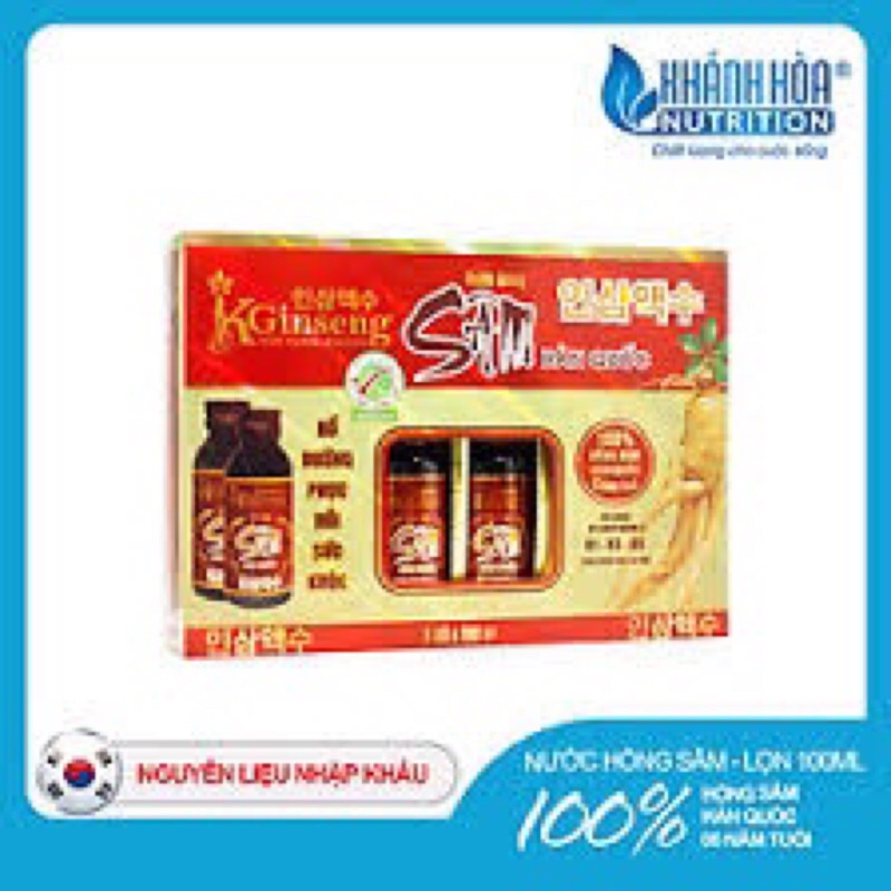 Nước Hồng Sâm Hàn Quốc KGinseng hộp quà ( 6chai x 100ml )