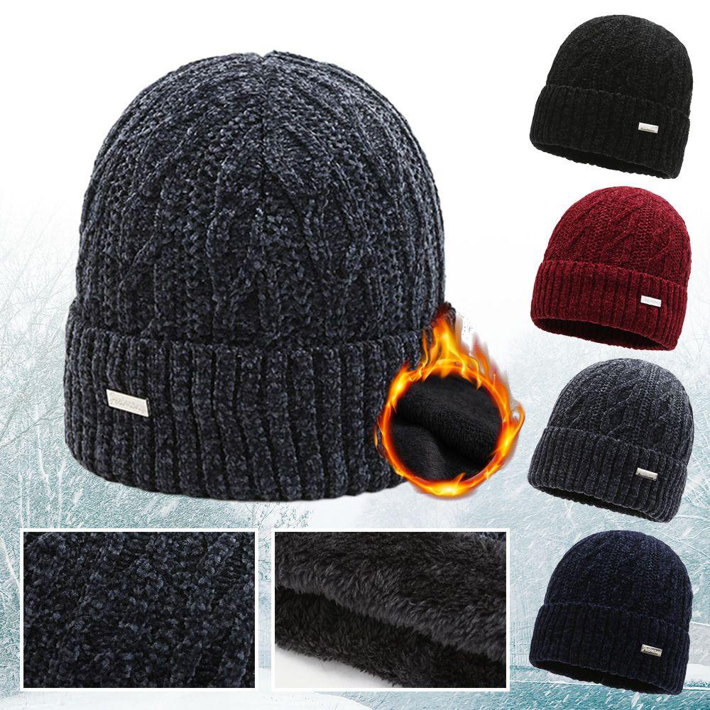Mũ Beanie Dệt Kim Kẻ Sọc Chất Lượng Cao Cho Nam Nữ