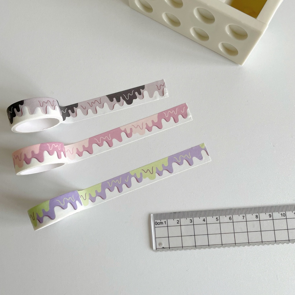 Băng Dán Giấy Washi Tape Caro và Hoa Checkerboard Caro Art