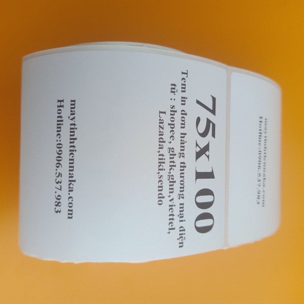 Tem nhiệt 75x100 mm, decal 7.5 x 10 in nhãn, in vận đơn