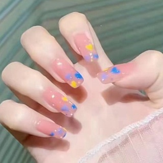 Bộ 24 Móng Tay Giả Kiểu Pháp R401-R450