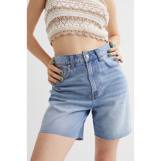 Quần short jeans denim HM 0949410010005 có sẵn size 40