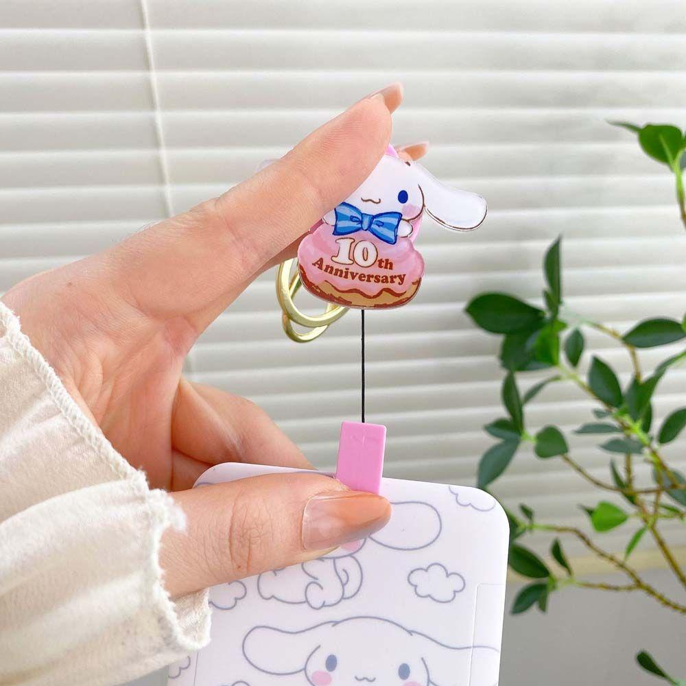 Ví Đựng Thẻ ID / Thẻ Ngân Hàng / Xe Buýt Hình Thỏ Cinnamoroll Hoạt Hình Nhỏ Gọn Có Móc Khóa