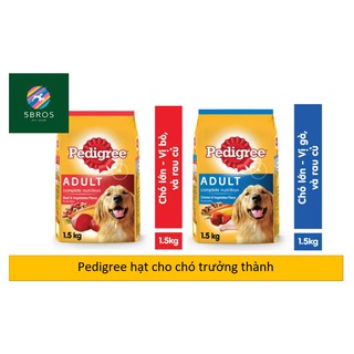 - Pedigree thức ăn hạt cho chó trưởng thành túi 1.5kg