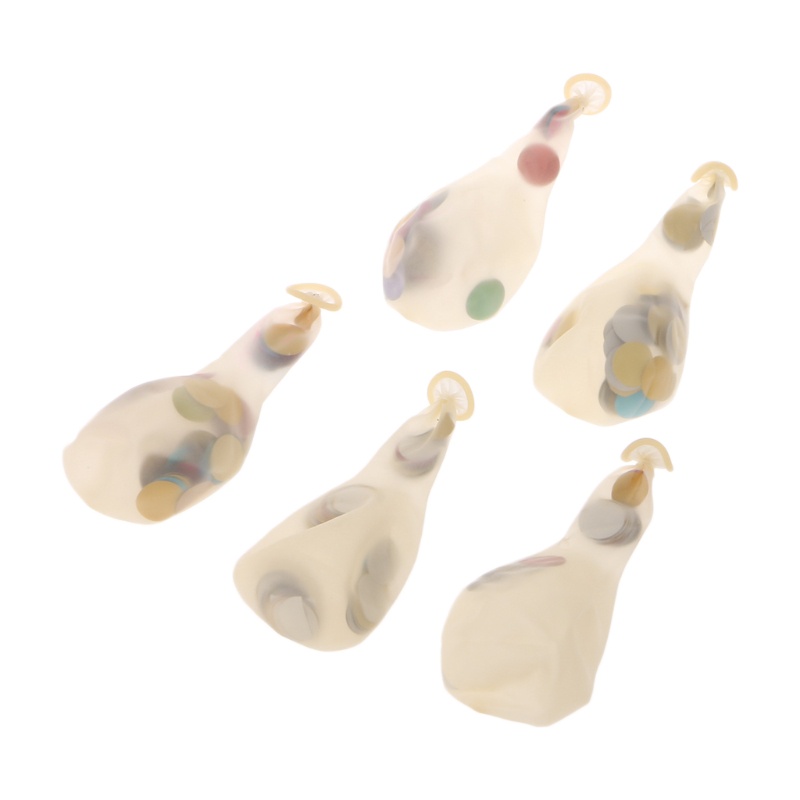 Set 5 Bong Bóng 12 Inch Nhiều Màu Sắc Dùng Để Trang Trí Tiệc Cưới Tiện Dụng