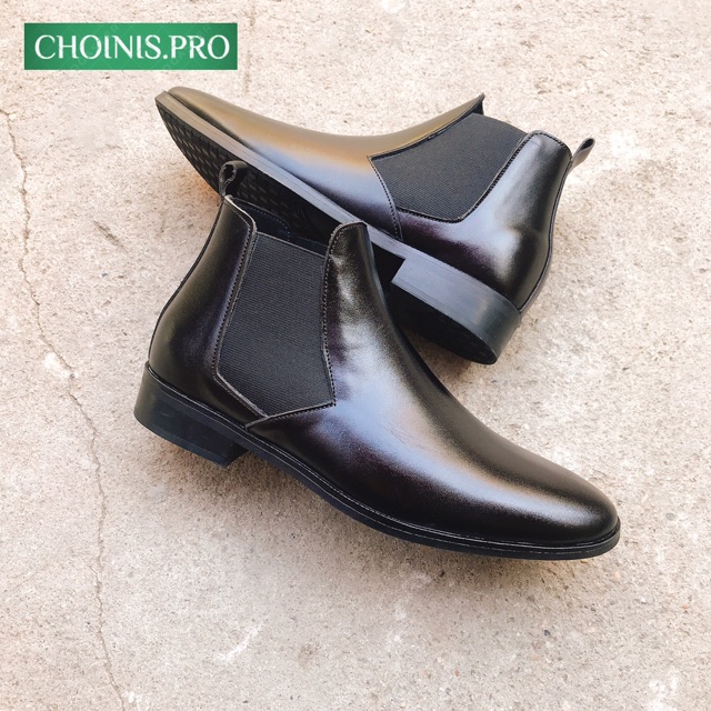 Giầy da chelsea boot da bò mềm đẹp CHOINIS