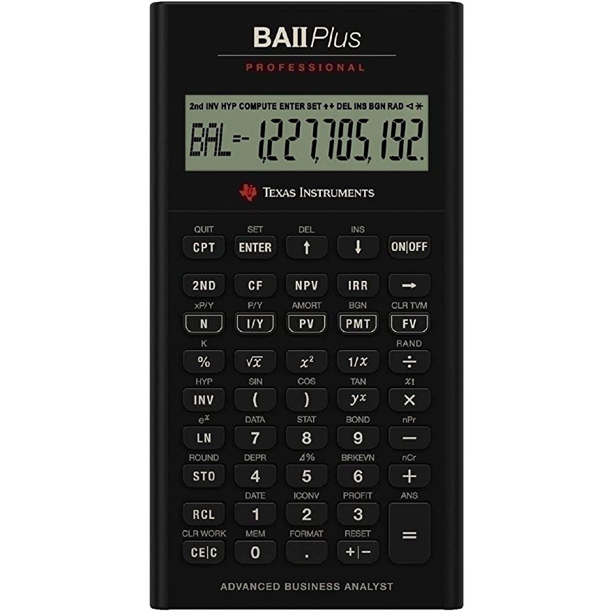 BA II Plus Professional Texas Instruments - Máy tính tài chính