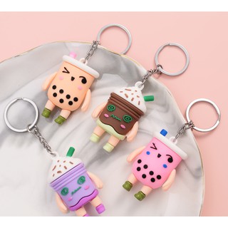 Móc khóa trà sữa siêu cute