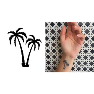 Khuôn hình xăm 2 cây dừa